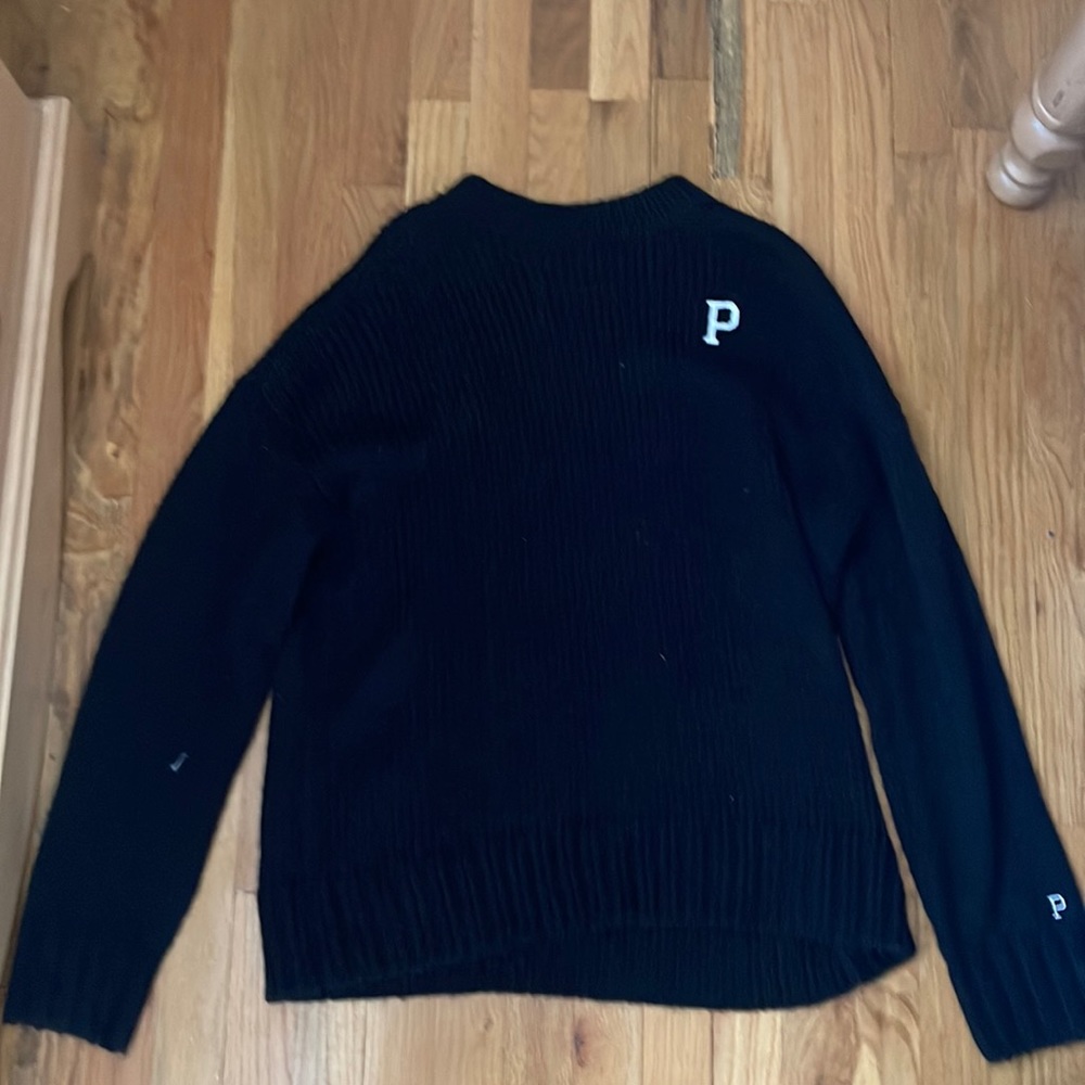 Pink oversized black sweater